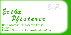 erika pfisterer business card